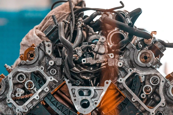 Engine rebuild process — block preparation and component inspection